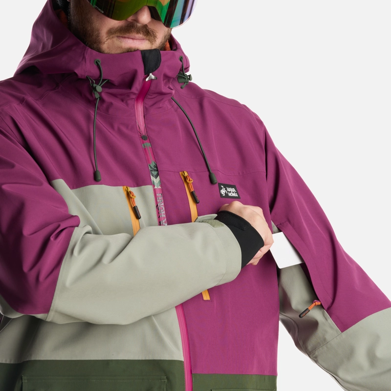 CHAQUETA HOMBRE VIENTO BLANCO MORADO HAKA HONU - 8
