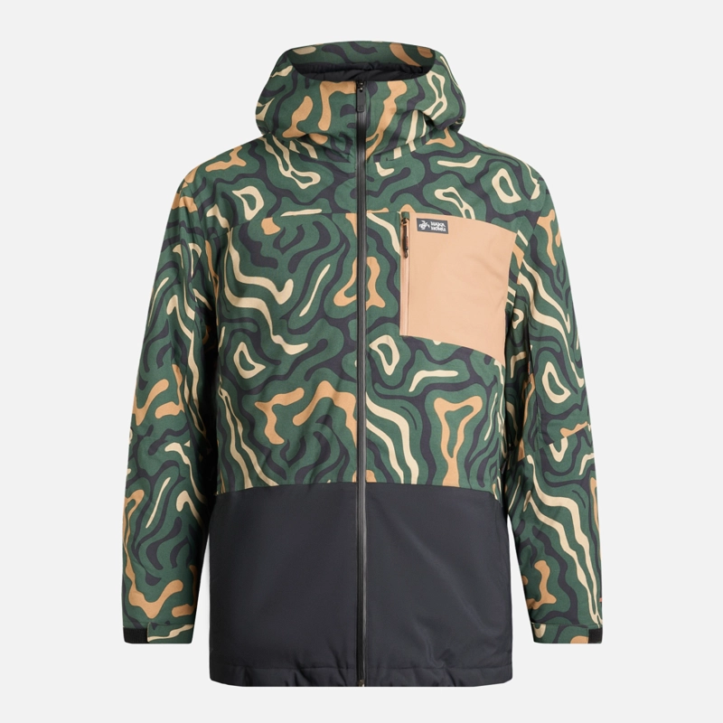 CHAQUETA HOMBRE YETI PRINT VERDE MILITAR HAKA HONU - 1