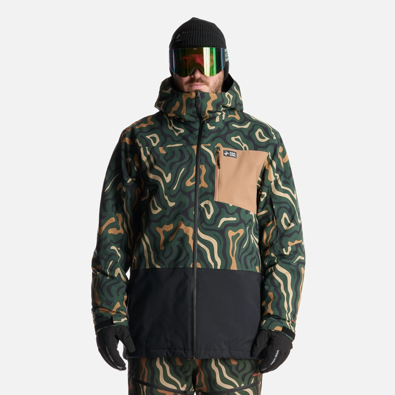 CHAQUETA HOMBRE YETI PRINT VERDE MILITAR HAKA HONU - 2