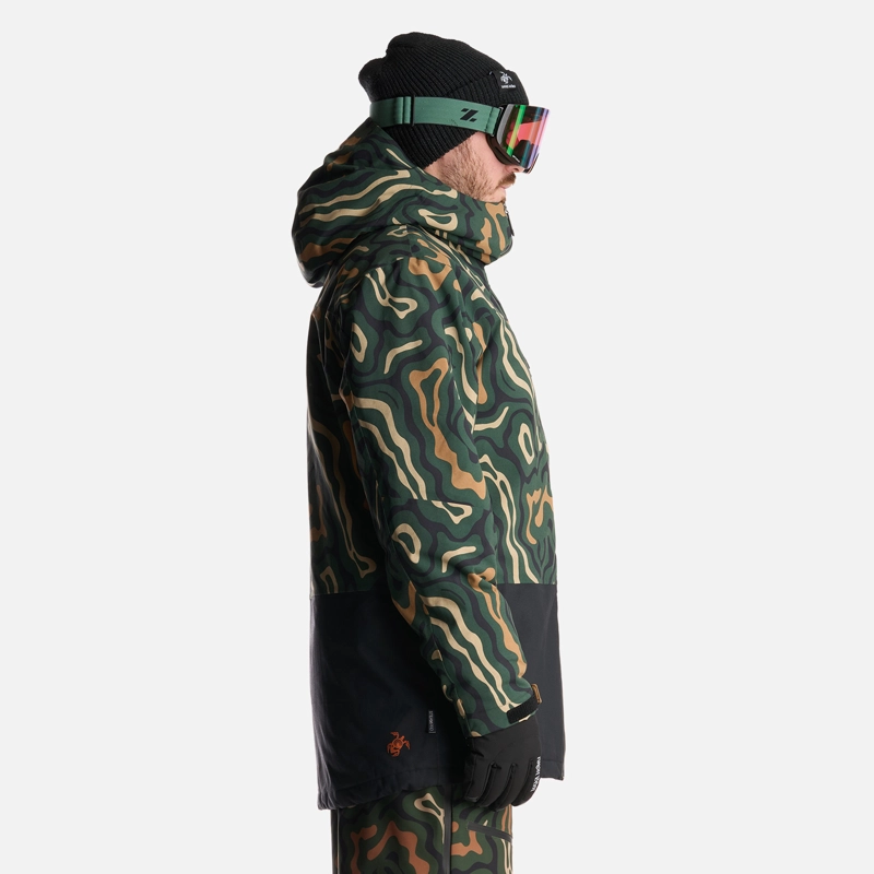 CHAQUETA HOMBRE YETI PRINT VERDE MILITAR HAKA HONU - 4