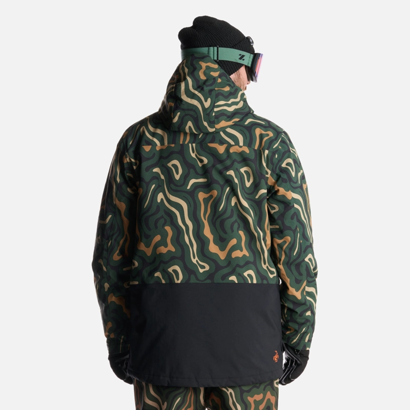 CHAQUETA HOMBRE YETI PRINT VERDE MILITAR HAKA HONU - 5
