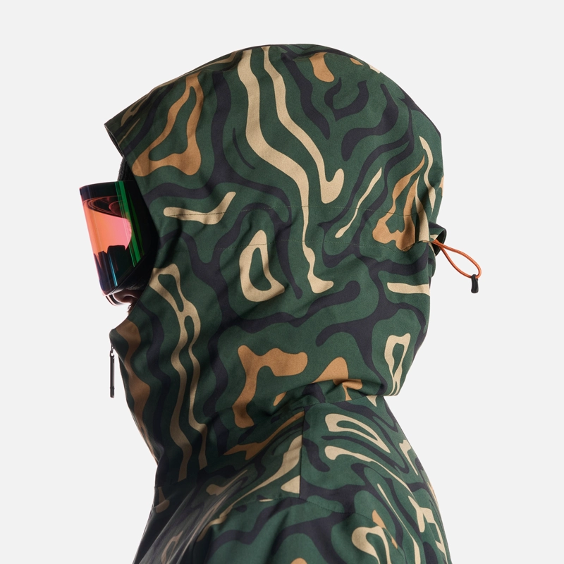 CHAQUETA HOMBRE YETI PRINT VERDE MILITAR HAKA HONU - 6