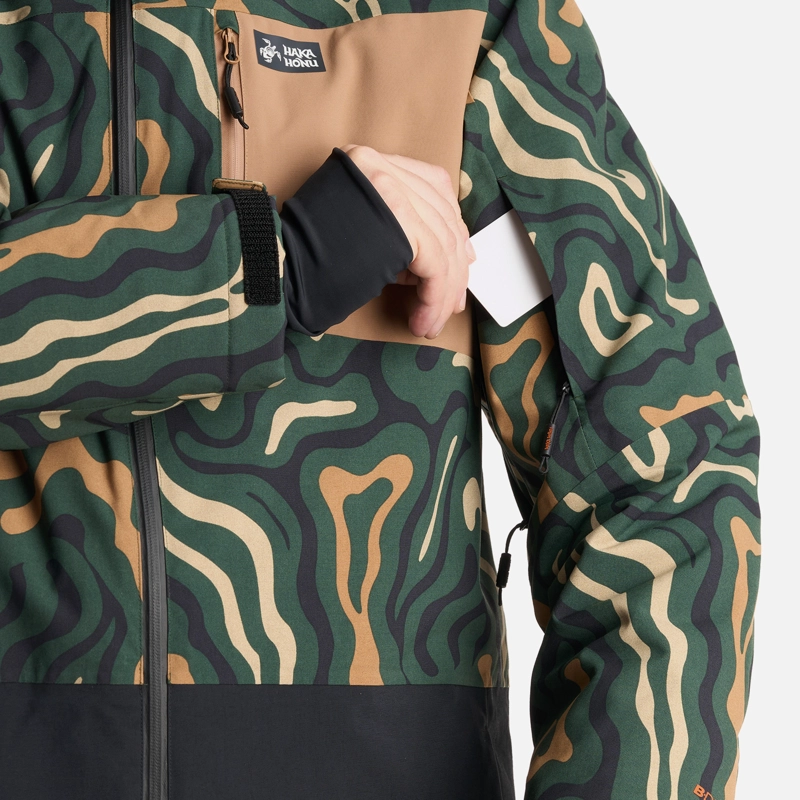 CHAQUETA HOMBRE YETI PRINT VERDE MILITAR HAKA HONU - 9