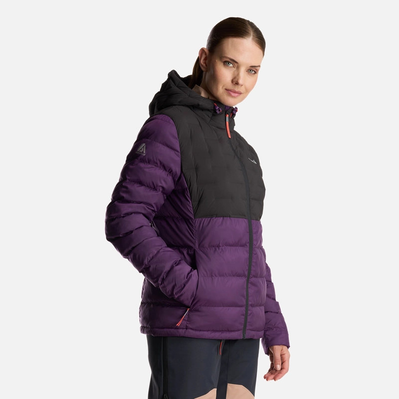 CHAQUETA MUJER BAZPUR EVO DOWN HOODY JACKET MORADO LIPPI - 2