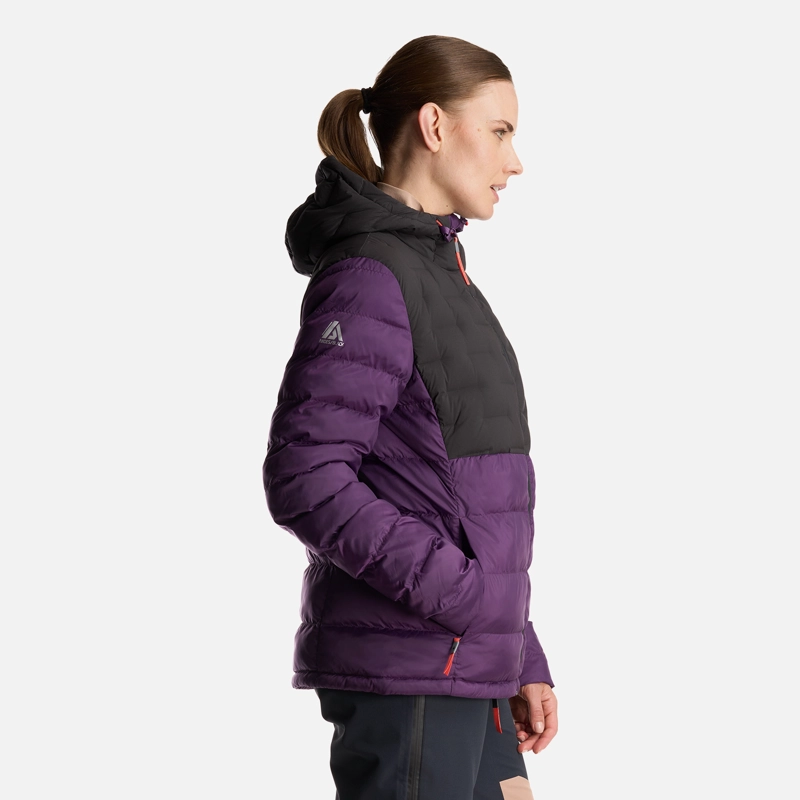 CHAQUETA MUJER BAZPUR EVO DOWN HOODY JACKET MORADO LIPPI - 3