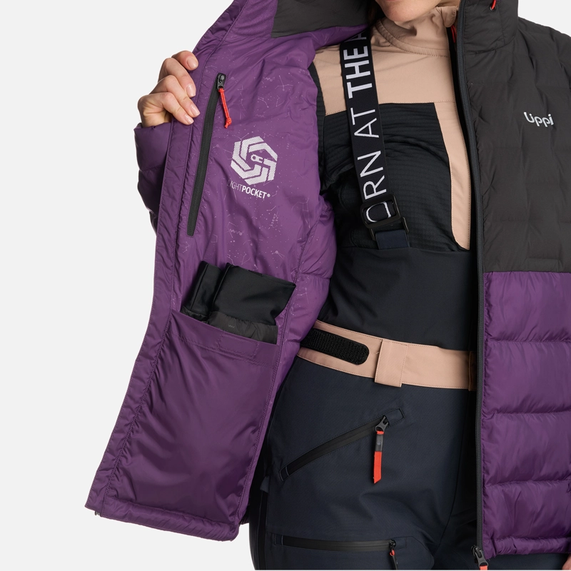 CHAQUETA MUJER BAZPUR EVO DOWN HOODY JACKET MORADO LIPPI - 8