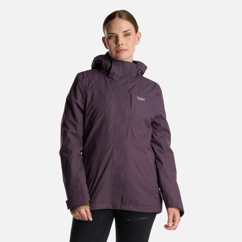 CHAQUETA MUJER TRES CRUCES FUSION-3 HOODY JACKET MORADO OSCURO LIPPI - 2
