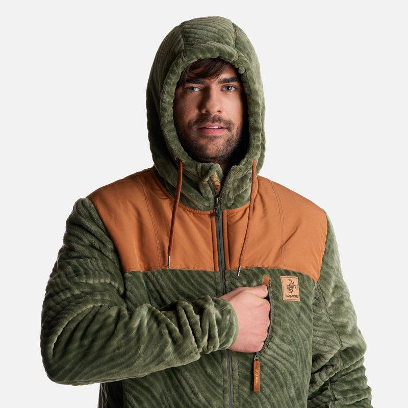 POLERON HOMBRE POLAROID VERDE GRISACEO HAKA HONU - 5