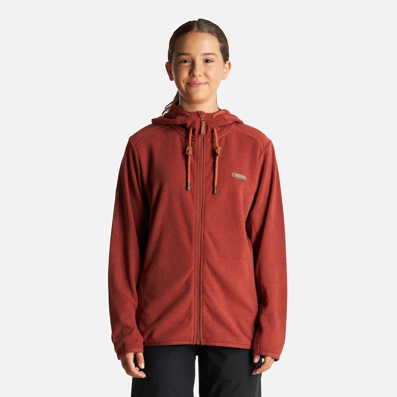 POLERÓN NIÑA LIPPI TERRACOTA TEEN GIRL STRIPES NANO-F FULL ZIP HOODY - 2