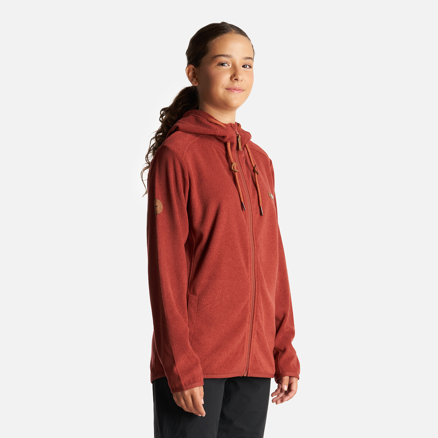 POLERÓN NIÑA LIPPI TERRACOTA TEEN GIRL STRIPES NANO-F FULL ZIP HOODY - 3