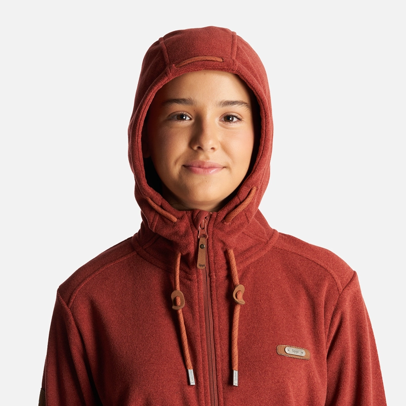 POLERÓN NIÑA LIPPI TERRACOTA TEEN GIRL STRIPES NANO-F FULL ZIP HOODY - 5