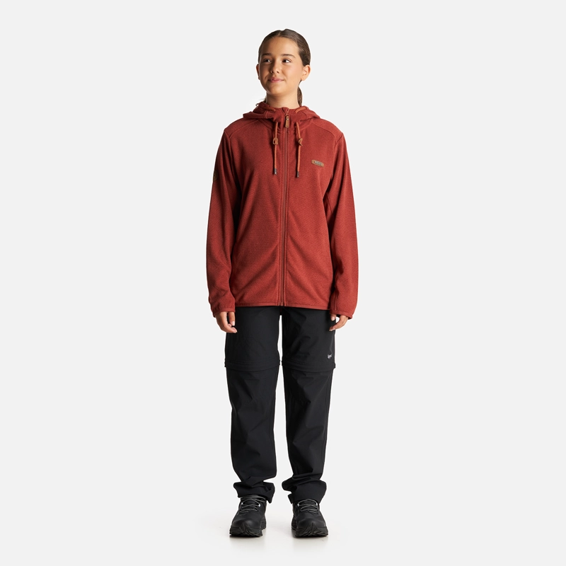 POLERÓN NIÑA LIPPI TERRACOTA TEEN GIRL STRIPES NANO-F FULL ZIP HOODY - 7