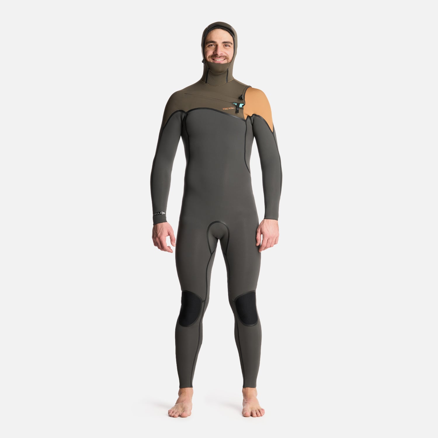 TRAJE SURF HOMBRE HAKA HONU NEOPRENO QUEULE 0.16875 GRIS GRAFITO - 1