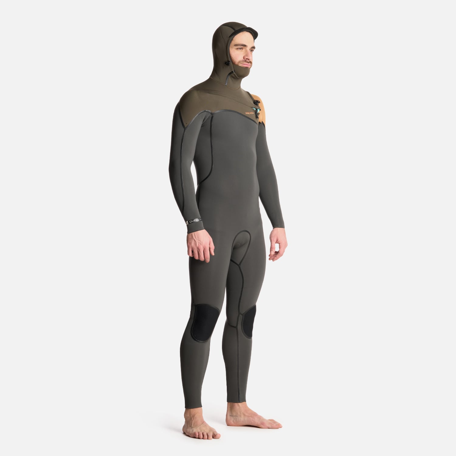 TRAJE SURF HOMBRE HAKA HONU NEOPRENO QUEULE 0.16875 GRIS GRAFITO - 2