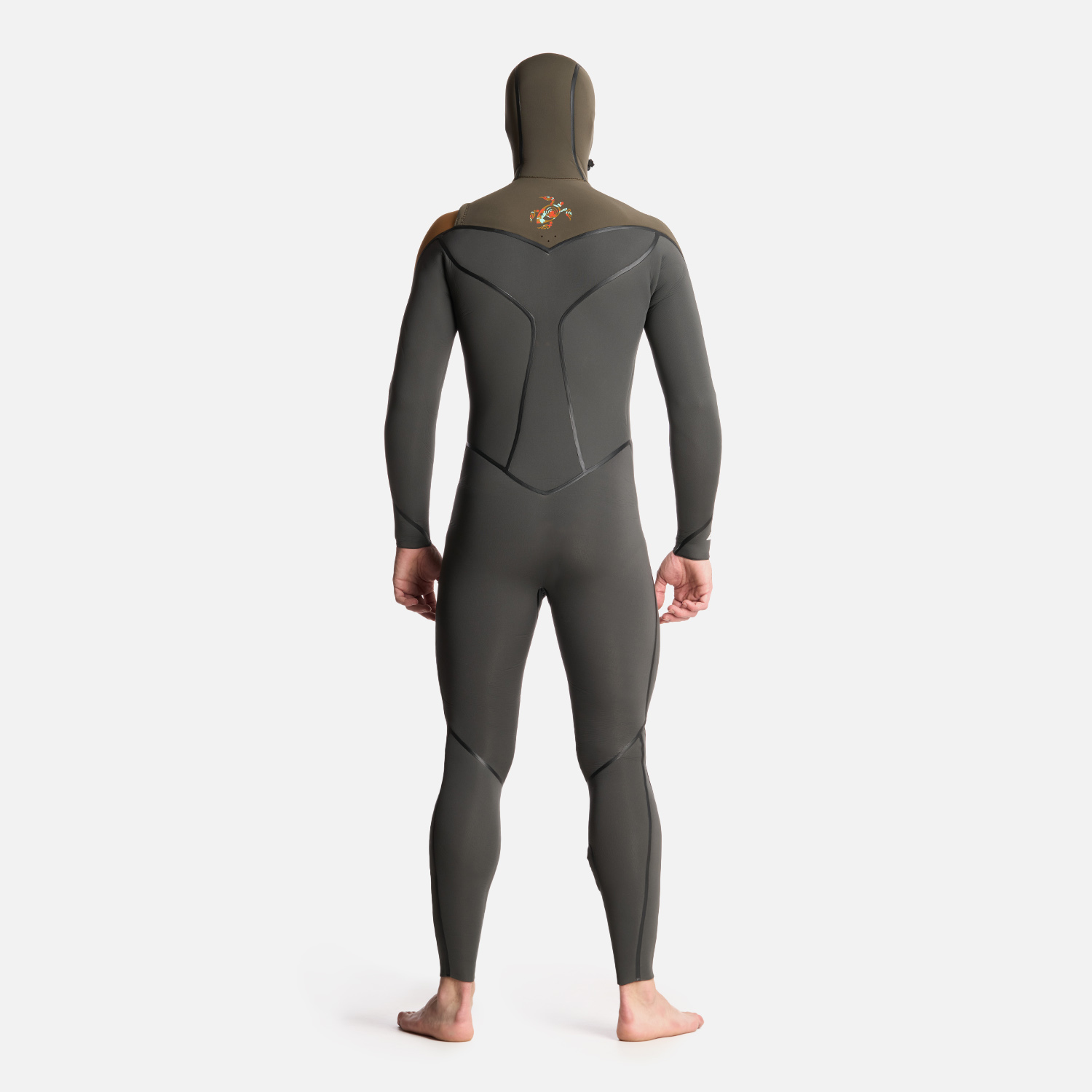 TRAJE SURF HOMBRE HAKA HONU NEOPRENO QUEULE 0.16875 GRIS GRAFITO - 3