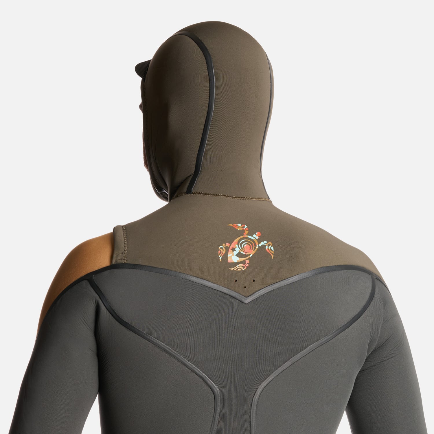 TRAJE SURF HOMBRE HAKA HONU NEOPRENO QUEULE 0.16875 GRIS GRAFITO - 4