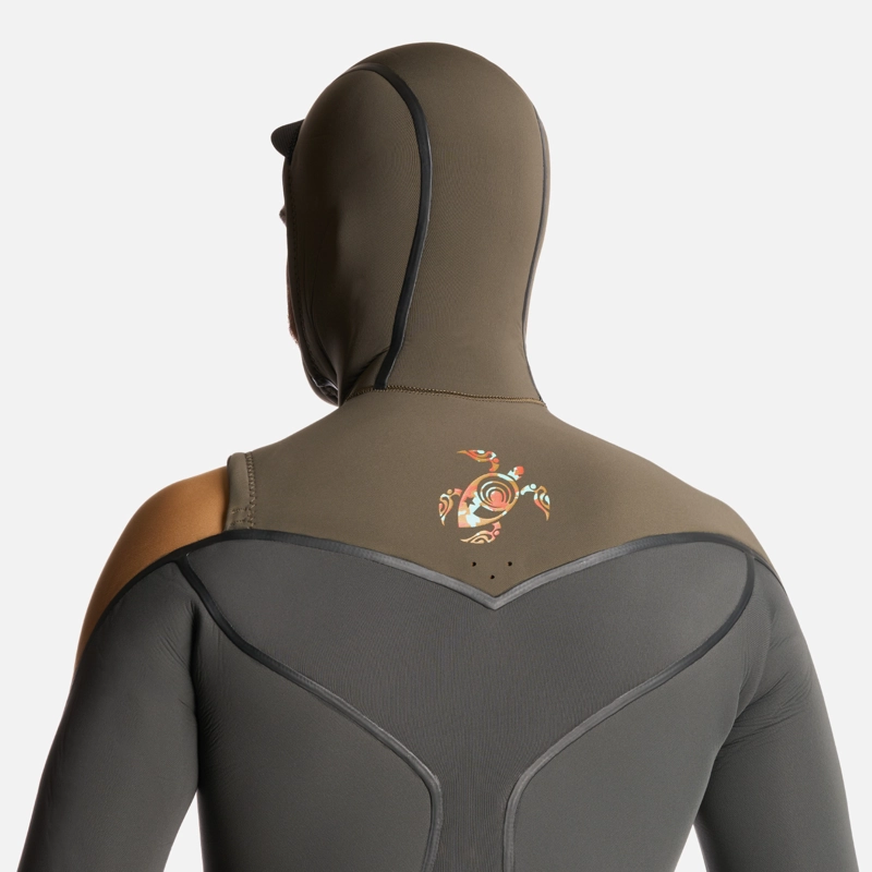 TRAJE SURF HOMBRE HAKA HONU NEOPRENO QUEULE 0.16875 GRIS GRAFITO - 4