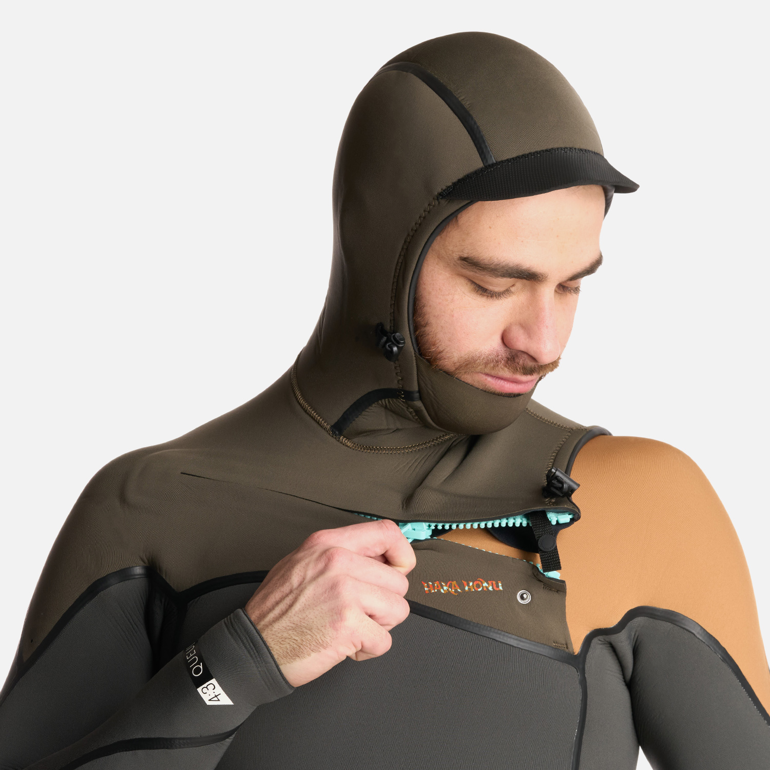 TRAJE SURF HOMBRE HAKA HONU NEOPRENO QUEULE 0.16875 GRIS GRAFITO - 6