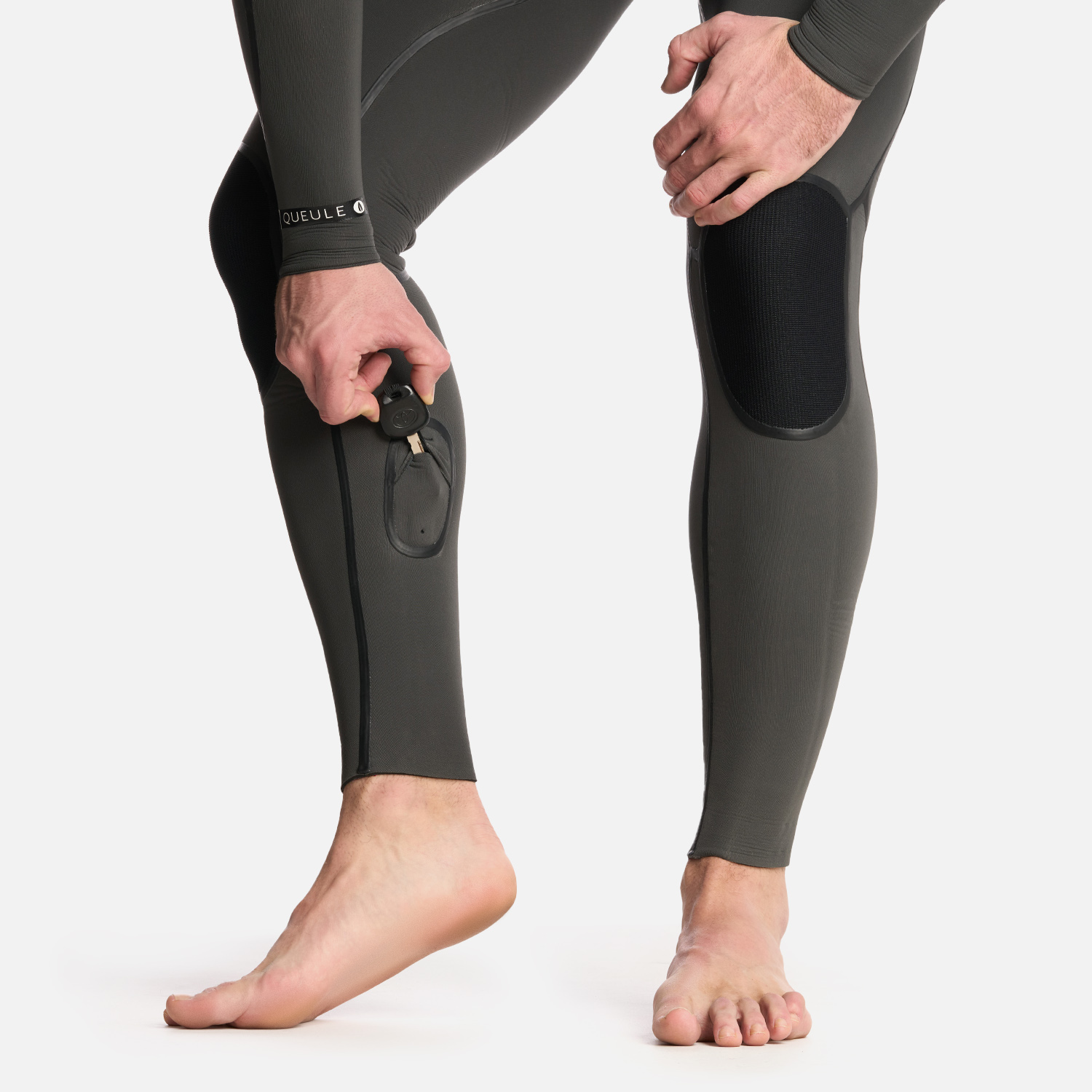 TRAJE SURF HOMBRE HAKA HONU NEOPRENO QUEULE 0.16875 GRIS GRAFITO - 7