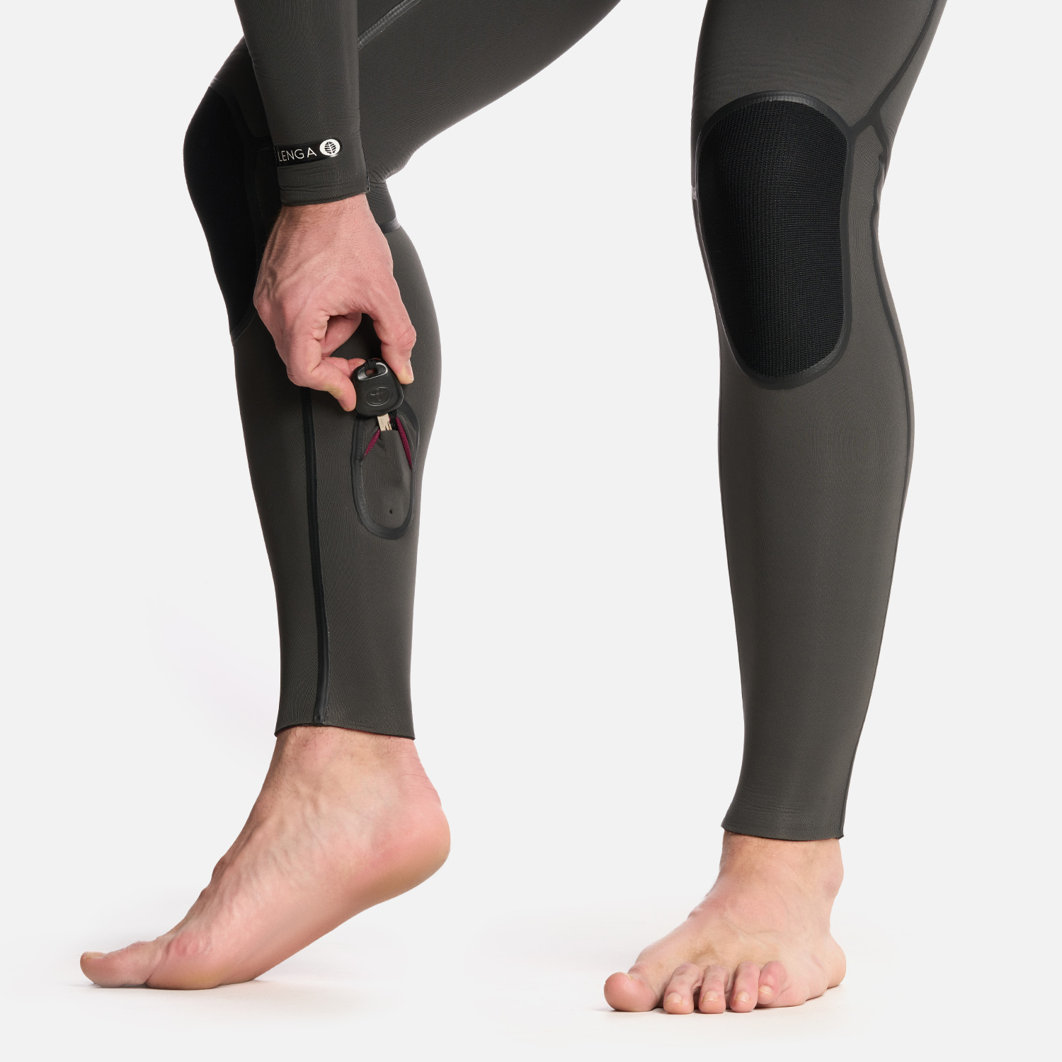TRAJE SURF HOMBRE HAKA HONU NEOPRENO LENGA 0.253518518518519 GRIS GRAFITO - 7