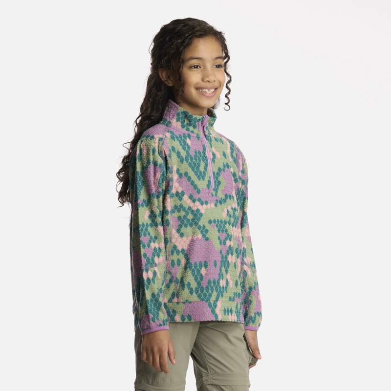 POLERÓN NIÑA LIPPI VERDE SALTAMONTES NANO-F 14 ZIP PRINT TURQUESA - 2