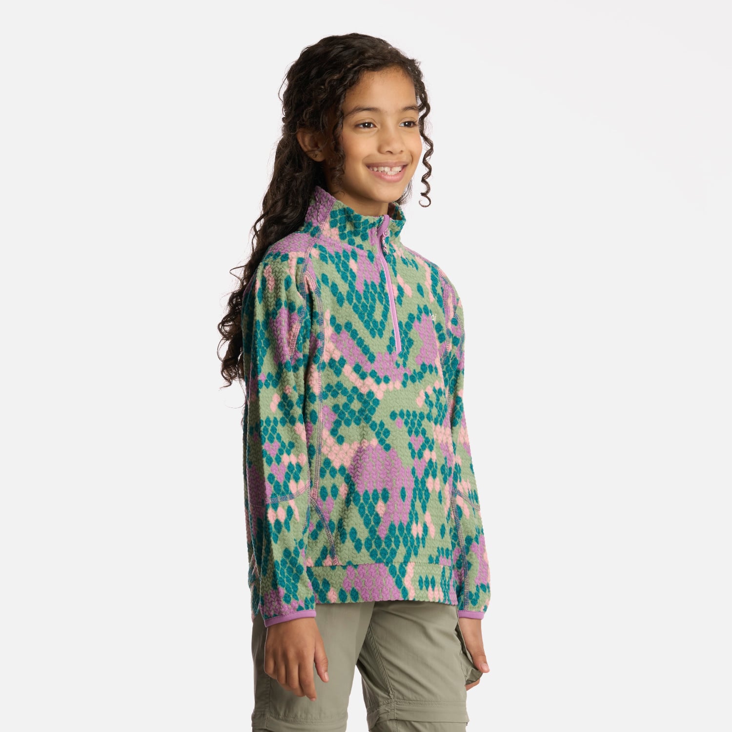 POLERÓN NIÑA LIPPI VERDE SALTAMONTES NANO-F 14 ZIP PRINT TURQUESA - 2