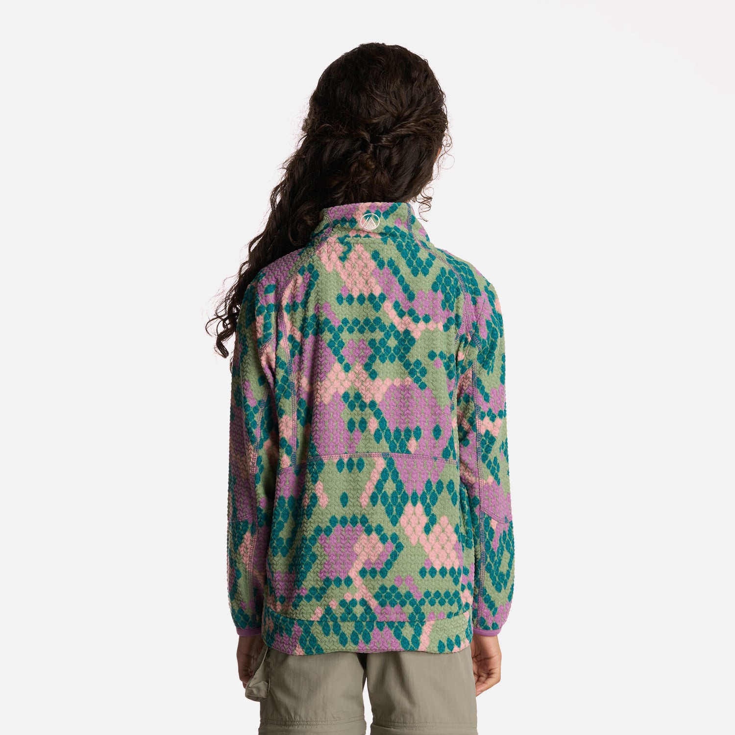 POLERÓN NIÑA LIPPI VERDE SALTAMONTES NANO-F 14 ZIP PRINT TURQUESA - 3