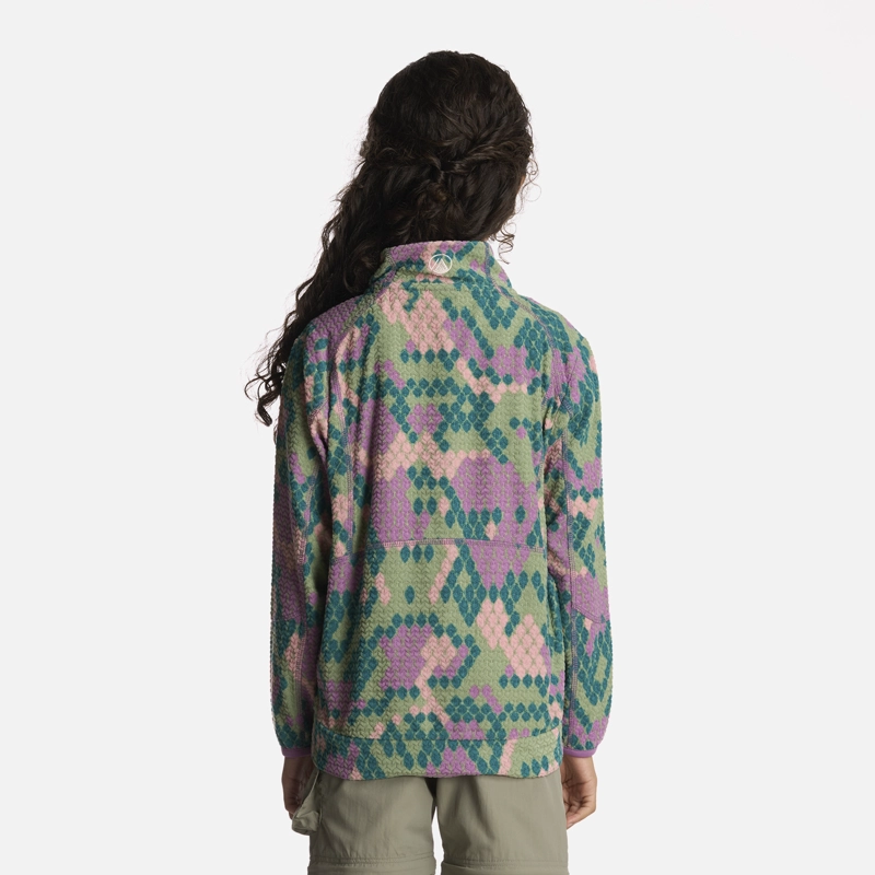 POLERÓN NIÑA LIPPI VERDE SALTAMONTES NANO-F 14 ZIP PRINT TURQUESA - 3