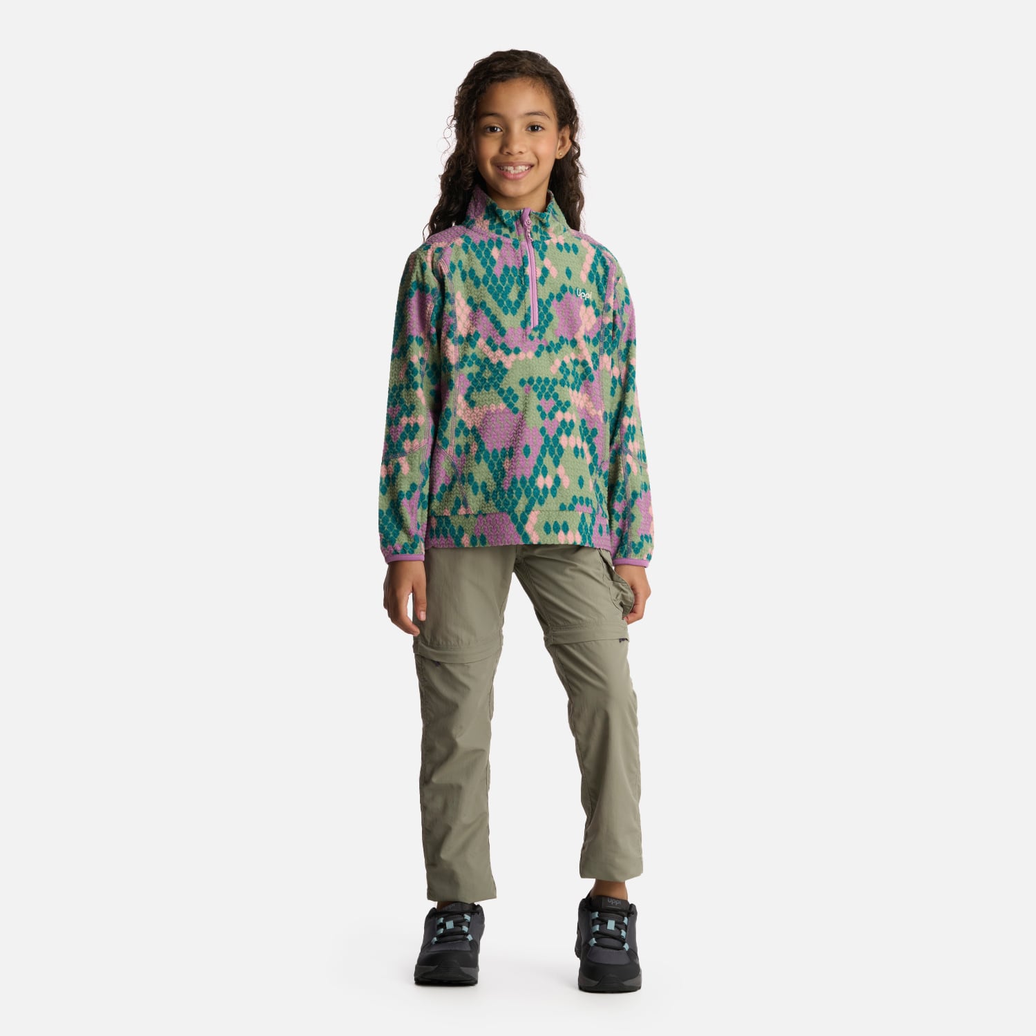 POLERÓN NIÑA LIPPI VERDE SALTAMONTES NANO-F 14 ZIP PRINT TURQUESA - 5
