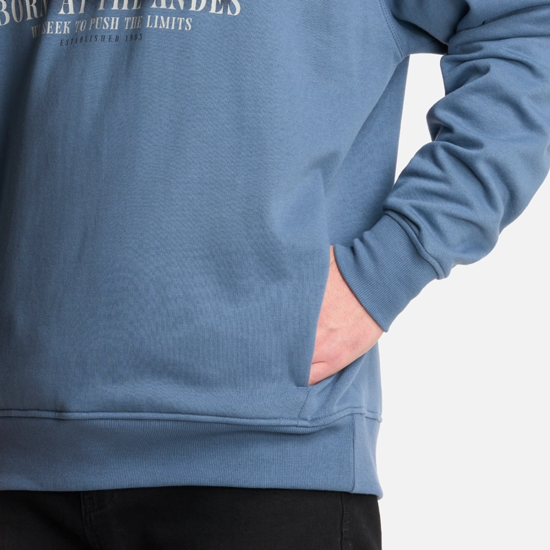 POLERON HOMBRE INSIGNE HOODY SWEATSHIRT FRONT PRINT AZUL PIEDRA LIPPI - 5
