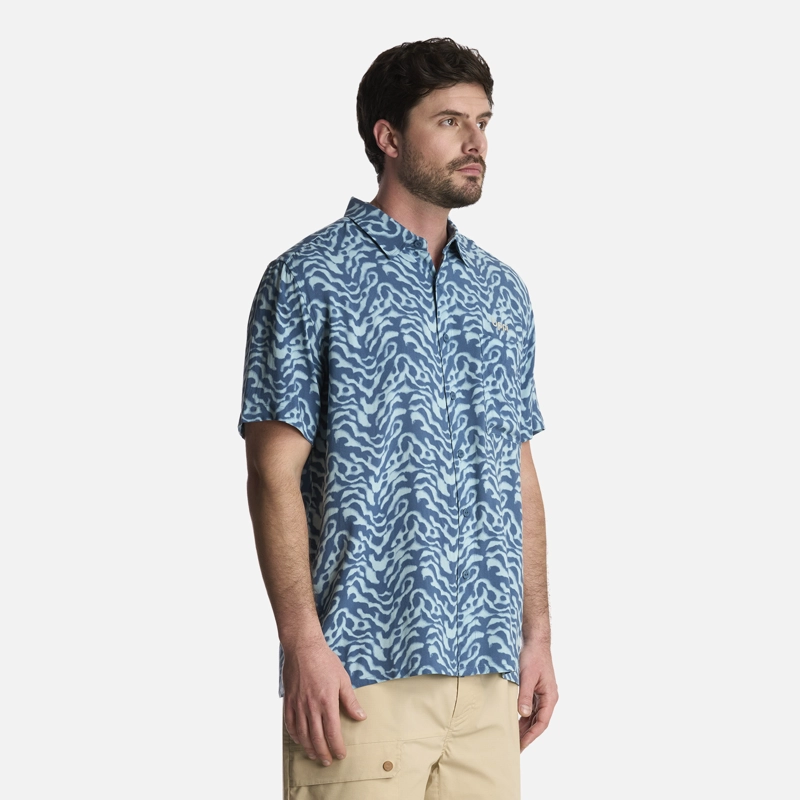 CAMISA HOMBRE SEASIDE SHORT SLEEVE SHIRT PRINT AZUL LIPPI - 2