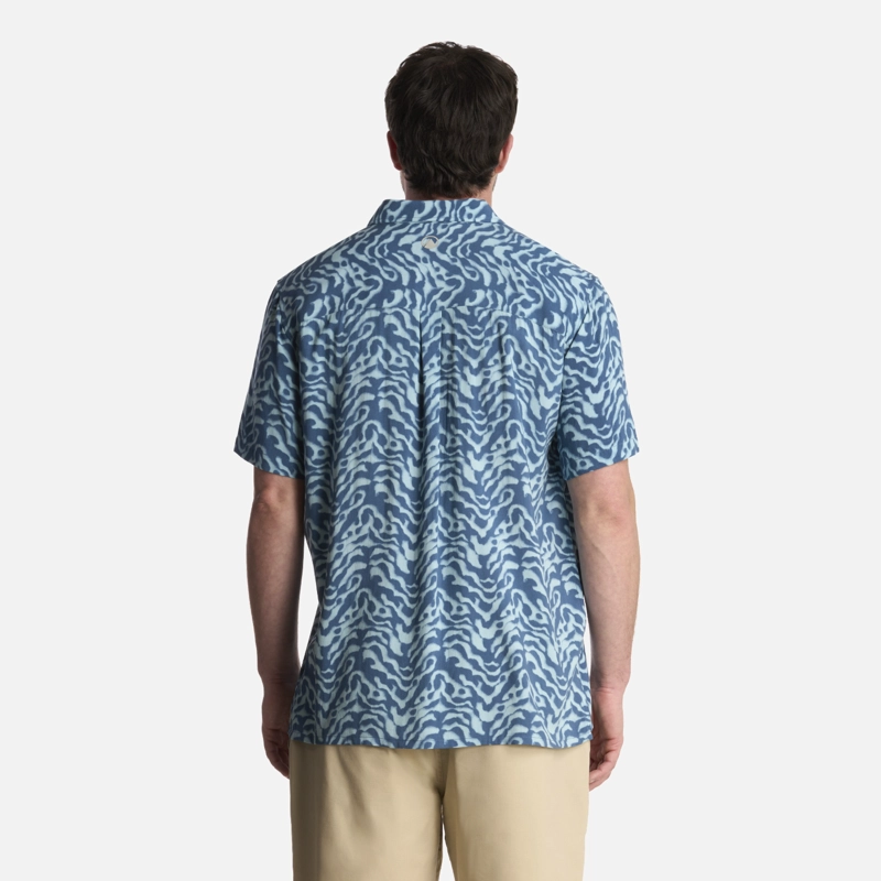 CAMISA HOMBRE SEASIDE SHORT SLEEVE SHIRT PRINT AZUL LIPPI - 3
