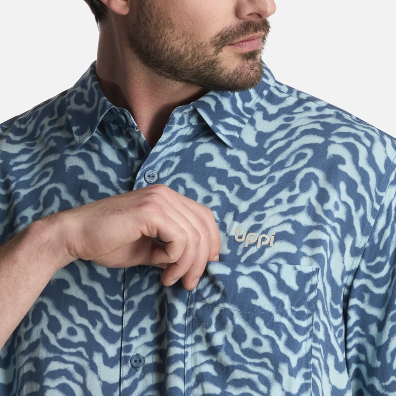 CAMISA HOMBRE SEASIDE SHORT SLEEVE SHIRT PRINT AZUL LIPPI - 4