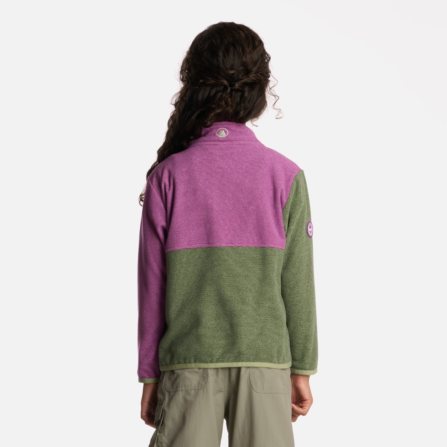 POLERÓN NIÑA LIPPI VERDE STRIPES NANO-F FULL ZIP JADE - 3