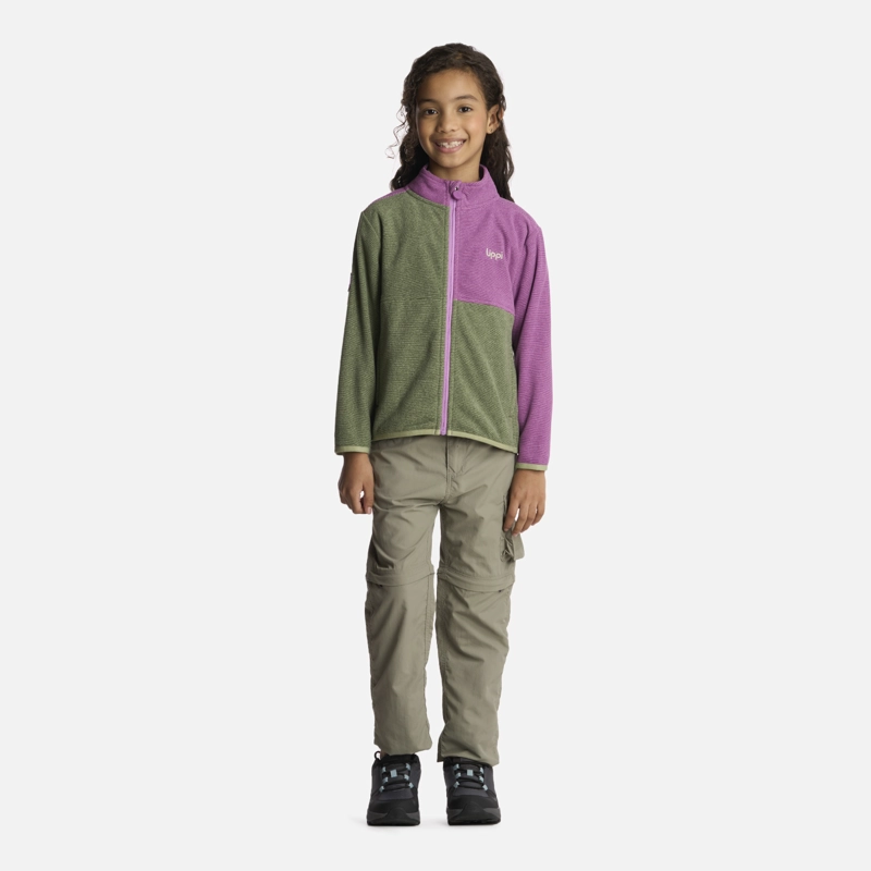 POLERÓN NIÑA LIPPI VERDE STRIPES NANO-F FULL ZIP JADE - 5
