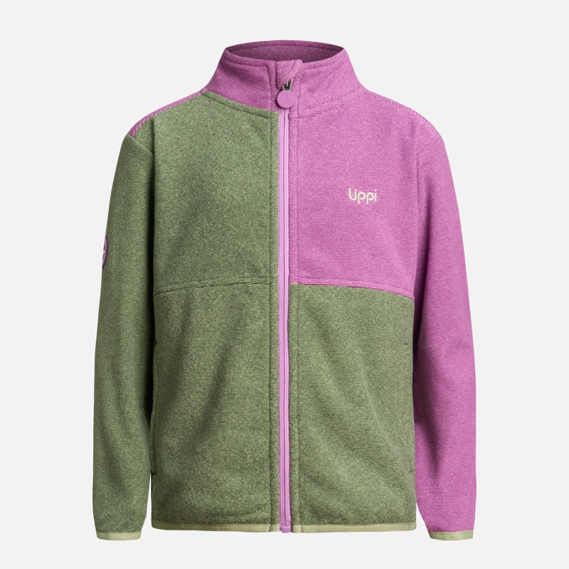 POLERÓN NIÑA LIPPI VERDE STRIPES NANO-F FULL ZIP JADE - 6