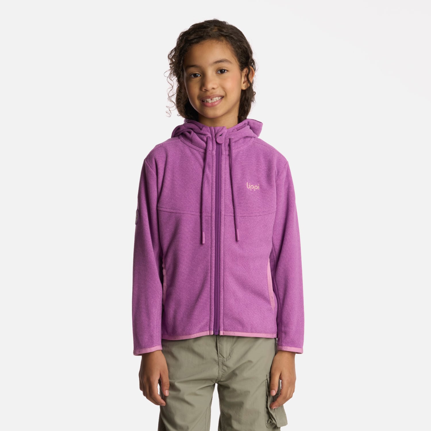 POLERÓN NIÑA LIPPI MORADO STRIPES NANO-F FULL ZIP HOODY - 1