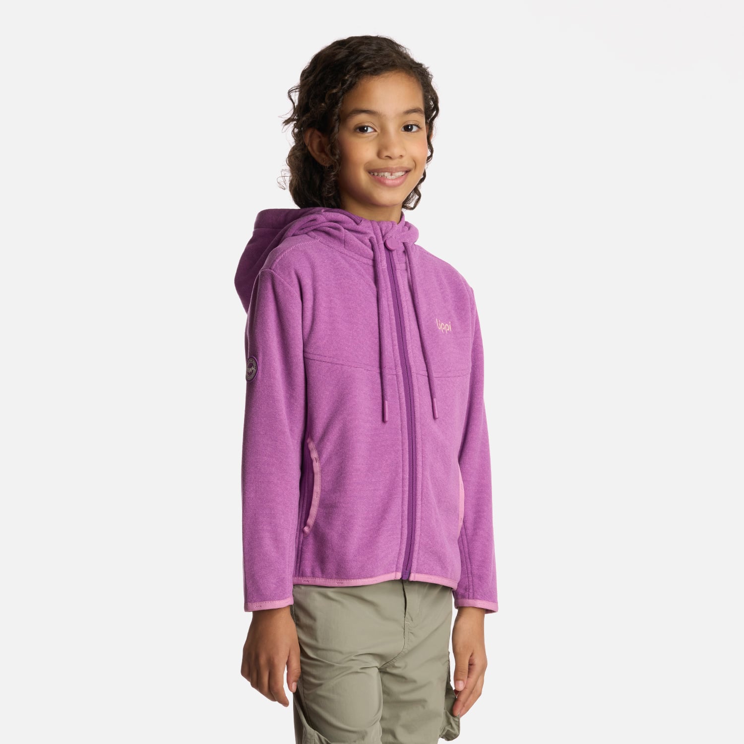 POLERÓN NIÑA LIPPI MORADO STRIPES NANO-F FULL ZIP HOODY - 2