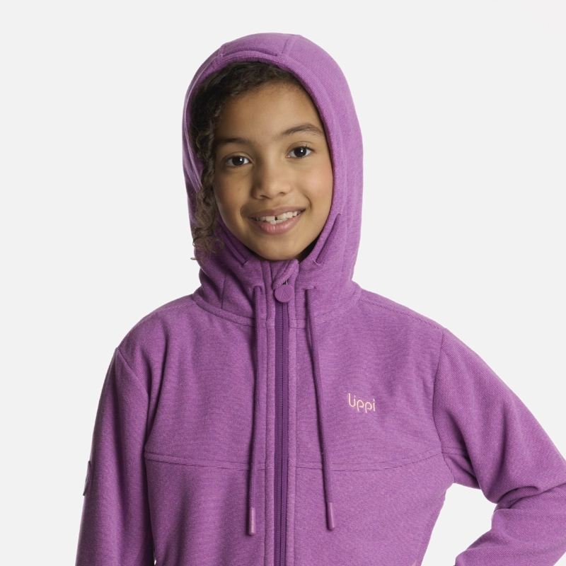 POLERÓN NIÑA LIPPI MORADO STRIPES NANO-F FULL ZIP HOODY - 4