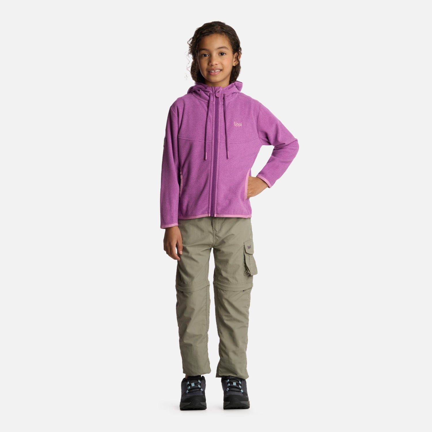 POLERÓN NIÑA LIPPI MORADO STRIPES NANO-F FULL ZIP HOODY - 6
