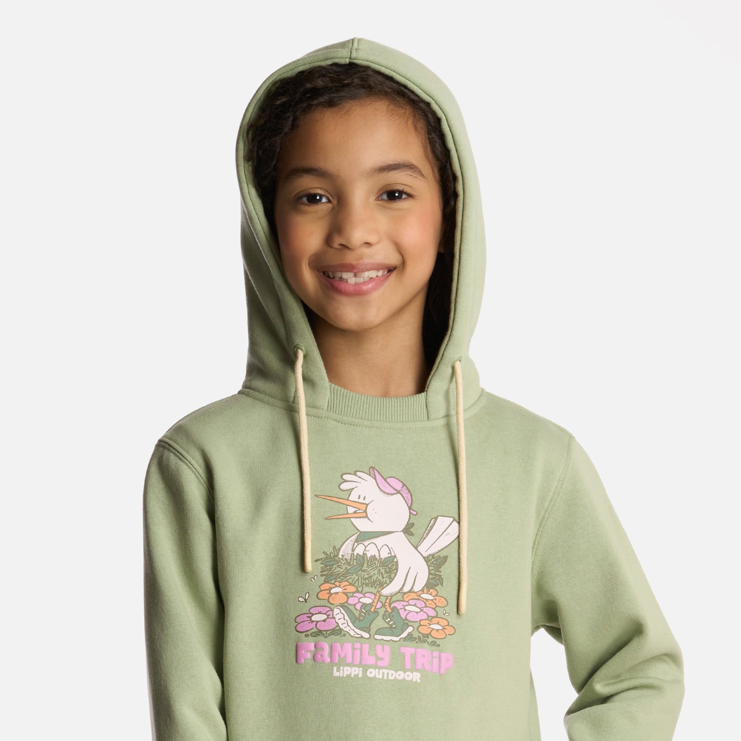 POLERÓN ALGODÓN ORGÁNICO NIÑA LIPPI VERDE INSIGNE HOODY SWEATSHIRT JADE - 4