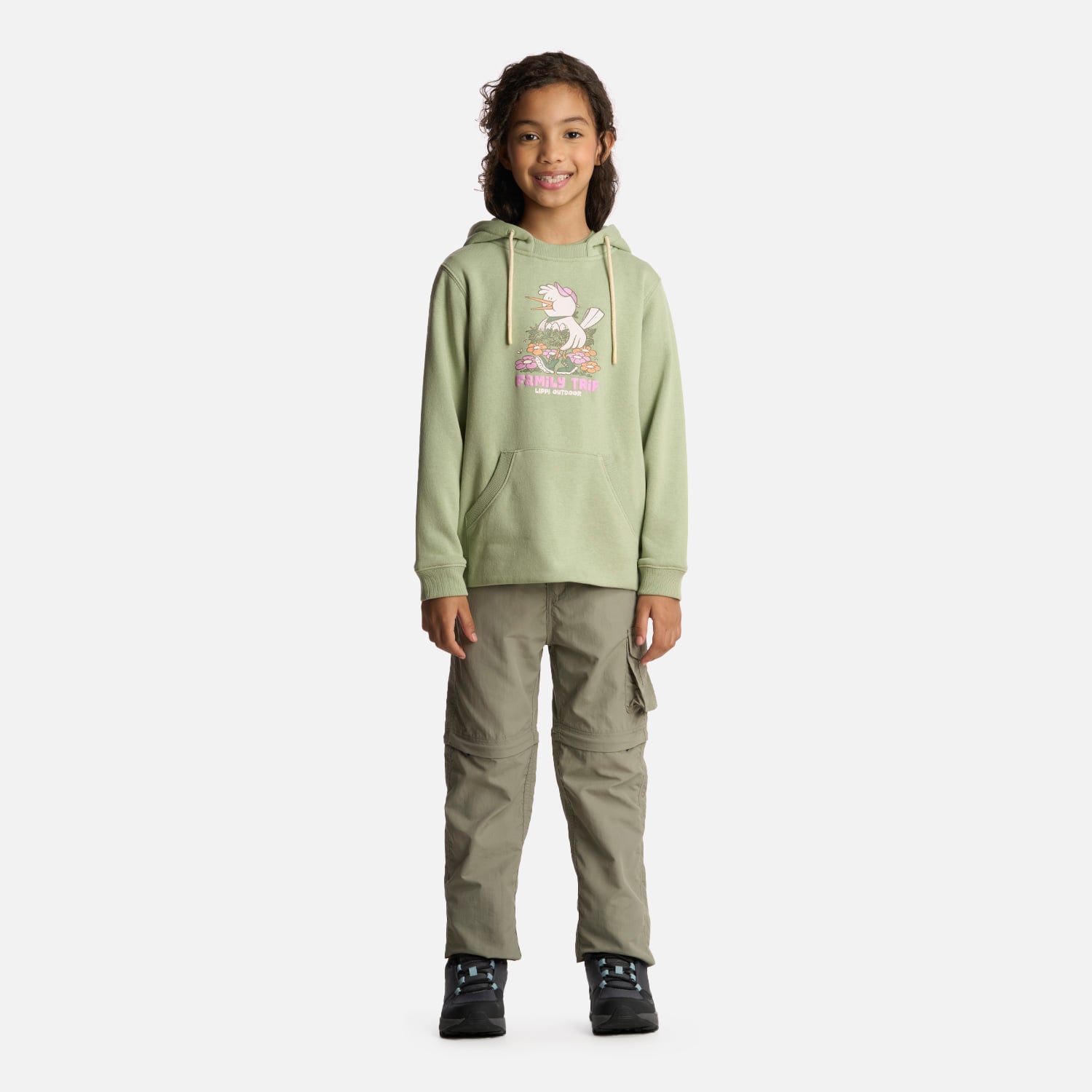 POLERÓN ALGODÓN ORGÁNICO NIÑA LIPPI VERDE INSIGNE HOODY SWEATSHIRT JADE - 6