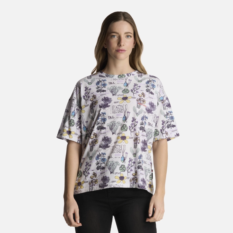 POLERA MUJER BOTANICA PRINT BLANCO HAKA HONU - 1