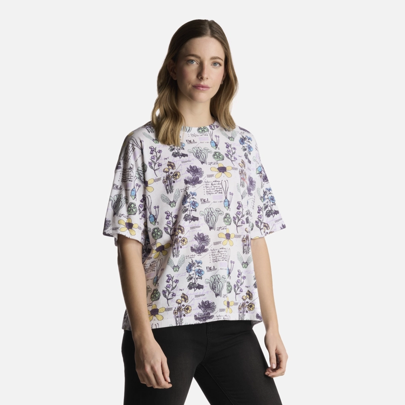 POLERA MUJER BOTANICA PRINT BLANCO HAKA HONU - 2