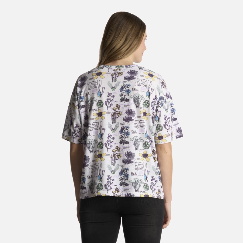 POLERA MUJER BOTANICA PRINT BLANCO HAKA HONU - 3