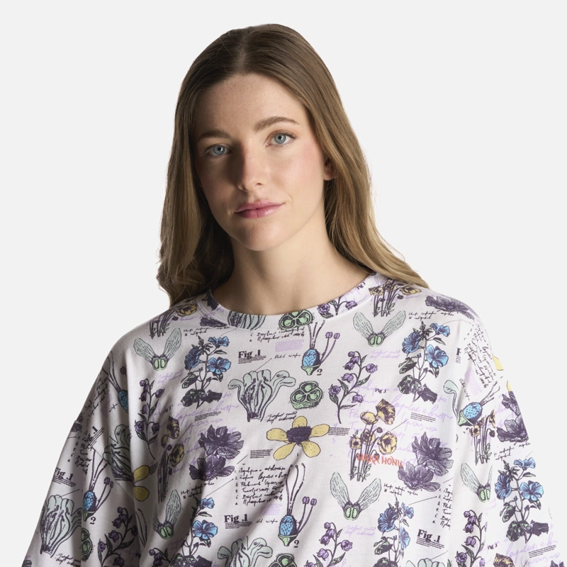 POLERA MUJER BOTANICA PRINT BLANCO HAKA HONU - 4