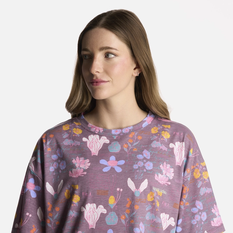 POLERA MUJER BOTANICA PRINT MORADO HAKA HONU - 4