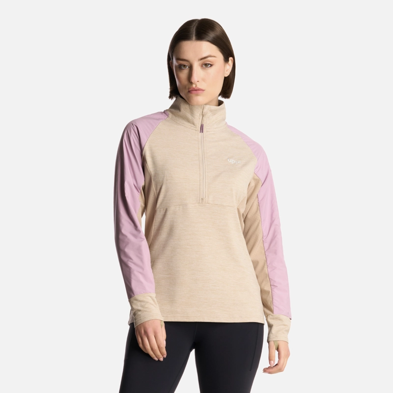 POLERON MUJER EGGER 1/4 ZIP MARFIL LIPPI - 1