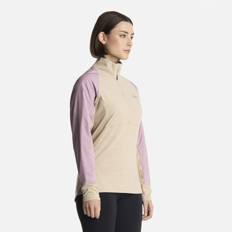 POLERON MUJER EGGER 1/4 ZIP MARFIL LIPPI - 2