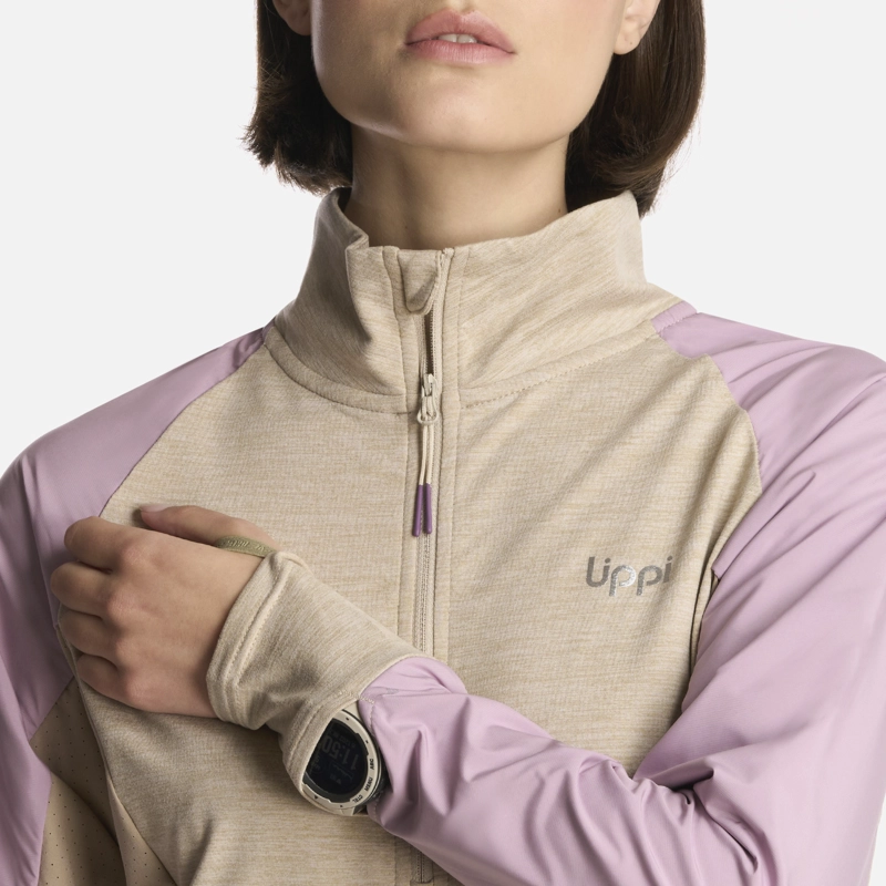 POLERON MUJER EGGER 1/4 ZIP MARFIL LIPPI - 4